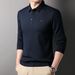 Nordmann Men's Base Layer Long Sleeve T-Shirt Polo Shirt Spring Autumn Seamless Middle-aged Dad's Business Casual Turn-down_viptrois.com