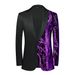 Men's Clothing Spliced Gold Leaf Sequin Blazer Host Emcee Stage Singer Party Dress Annual Meeting Clothing_viptrois.com
