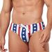 Men's Triangle European And American Hot Selling Lace Up Five Pointed Star + Stripe Print Beach Sports Swimming Trunks_viptrois.com