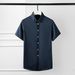 Men's Rose Gold & Bronze Embellished Short Sleeve Casual Shirt Fashionable Printed Polyester Shirt For Summer White Black_viptrois.com
