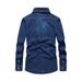 Vintage Military Denim Shirt Jacket For Men – M1942 Workwear Style With Embroidery, Relaxed Fit & Breathable Cotton, Retro Casual Overshirt_viptrois.com