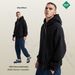 Pure Pure 2025 Autumn Winter New Patchwork Fleece Hooded Brand For Men European And American Solid Color Basic Blank Trendy Men's_viptrois.com