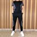 CT Summer Men's Short Sleeve T-Shirt Silk Thin 2025 New Trendy Brand Casual Set Fashion Ice Feel Clothing_viptrois.com