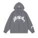 2025 American Vintage Zip Sweater Gothic Letter Star Print Hoodie Casual Jacket_viptrois.com