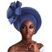 Women's Scarves New Fashion Laminated Large Flower Nigerian Wedding Fashion Baotou Hat_viptrois.com