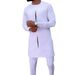Men's moslem New Hot Selling Set Ethnic Style Solid Color Casual Men's Suit_viptrois.com