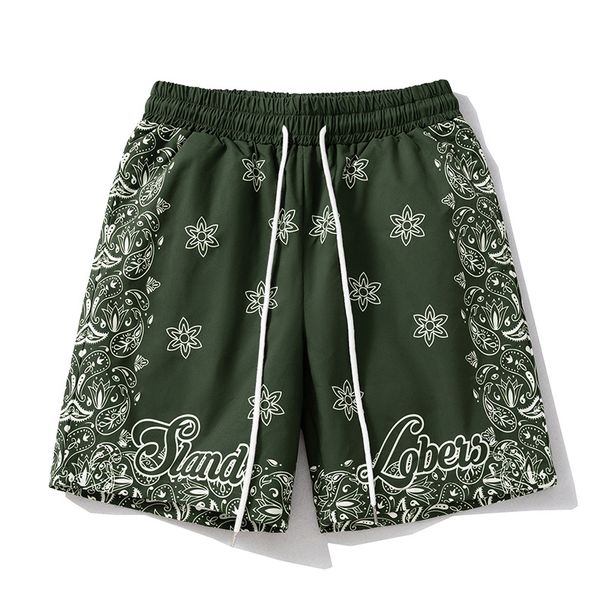 Men's Clothing Fashion Retro Sports Casual Shorts Cashew Flower Shorts Sports Basketball Pants_viptrois.com