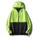 Baseball Mens Hooded Varsity Mens: Loose Fit Contrasting Color Pullover, Lightweight Sports Jacket For Casual Daily Wear_viptrois.com