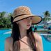 Fisherman's women, summer outdoor shading, breathable protection 2023 new fashionable and versatile straw hat, sun hat_viptrois.com