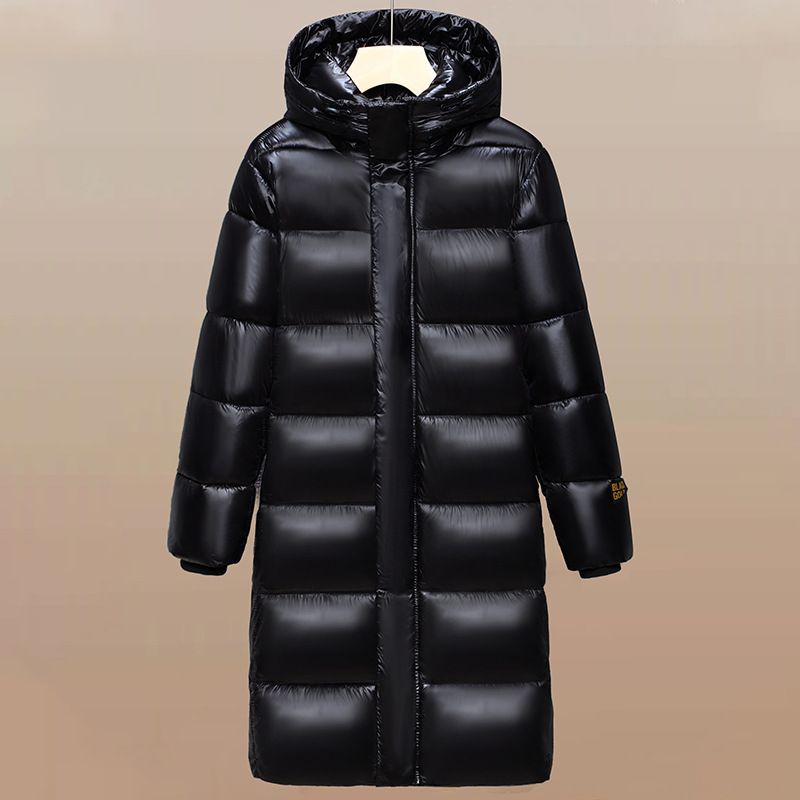 Men's Clothing Winter New Couple Cotton Cotton Black Gold Thickened Men And Women Warm Over The Knee 2024 Long Youth Cotton Coat_viptrois.com