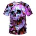 Skeleton Men's 3D Digital Printed T-shirt Round Neck_viptrois.com