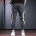 Men's Trendy Striped Floral Patchwork Jogger Pants Loose Stretch Casual Autumn Workwear_viptrois.com