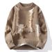 New Popular Hot-selling Men's Clothing Autumn And Winter New Pullover Round Neck Hole Xiang Color Long-sleeved Sweater Trendy Men's Warm Casual Knitte_viptrois.com