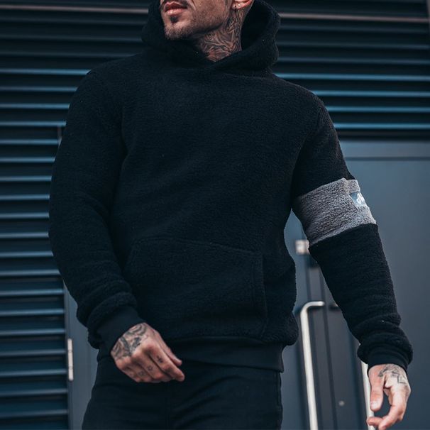 Men's Clothing Sweatshirt Jacket Hooded Plush Top_viptrois.com