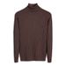 Men's High Neck Knitted Sweater With Jacquard Stripes, Youth Warm Base Sweater_viptrois.com