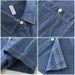 Retro Denim Short Sleeved Shirt For Men, Fashionable And Versatile, Artistic And Casual Loose Top_viptrois.com