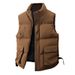 Men’s Stand Collar Vest – Winter Workwear Style With Double-Breasted Buttons & Corduroy Fabric (Black/Army Green/Coffee/Beige, Sizes M-5XL)_viptrois.com