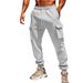 Men's Cargo Jogger Pants - Multi-Pocket Elastic Waist Casual Trousers, Streetwear Wide-Leg Sweatpants (Black/Navy/10 Colors, S-XXXL)_viptrois.com