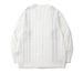 Men's Color-Block V-Neck Knit Cardigan – Retro Striped Sweater (White, S/M/L/XL)_viptrois.com