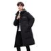 Men's Clothing White Duck Down Jacket Men's Winter New Long Style Over The Knee Lengthened Thick Warm Simple Versatile Jacket_viptrois.com