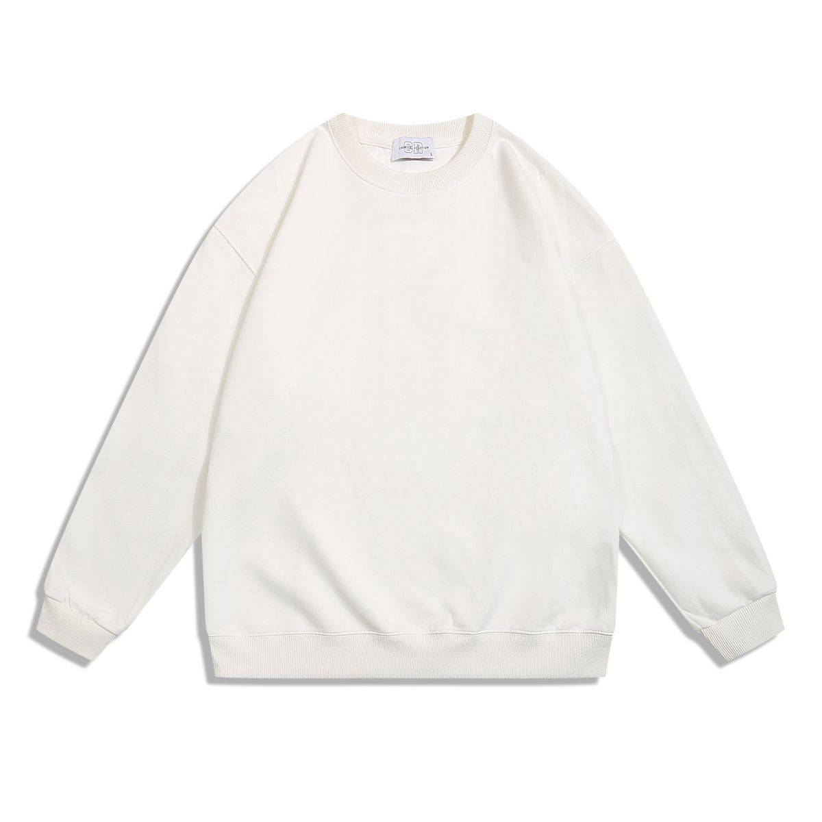 2025 Spring New Japanese Style Basic Simple Solid Color Loose Casual Round Neck Pullover Sweatshirt For Men_viptrois.com