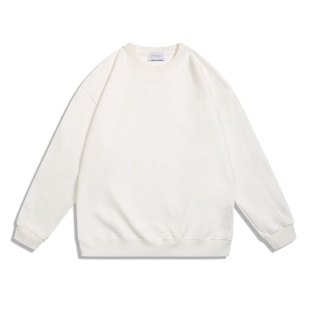 2025 Spring New Japanese Style Basic Simple Solid Color Loose Casual Round Neck Pullover Sweatshirt For Men_viptrois.com