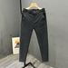 Men's Clothing High End Solid Color Nine Point Pants Spring And Summer New Korean Version Slim Fit Versatile British Style Straight Casual Pants_viptrois.com