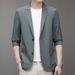 Men's Clothing Men's Ice Silk Suit 2025 Spring And Autumn New Men's Middle Aged Business Casual Seamless Sunscreen Suit Jacket_viptrois.com