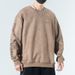 Pure American Style Suede Fleece Sweatshirt For Men, Loose Fit, Autumn And Winter, Oversized, Plus Size, Fat Man, Top,_viptrois.com