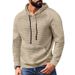 Cross-Border Foreign Trade American Style New European Size Casual Pullover Jacquard Men's Plaid Hooded Sweatshirt With_viptrois.com