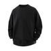 Men's Wheat Pattern Crewneck Sweatshirt - Oversized Casual Long Sleeve T-Shirt With Wrinkle-Free Fabric (Black/White/Beige, Sizes M-5XL)_viptrois.com