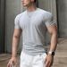 Textured Summer Short Sleeved Men's Ice Silk Cool Sports Running Training Quick Drying Solid Color T Shirt Round Neck Breathable_viptrois.com