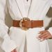 Geometry Wide Edition Fashionable And Versatile PU Leather Belt_viptrois.com