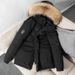 Men's Clothing Detachable Hood Thickened Winter Down Jacket With Large Fur Collar, Oversized Loose Fit, Warm Parka For Youth, Black/Burgundy/Beige_viptrois.com