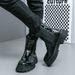 New Fashion Chelsea Boots Men's Pointy Toe Retro Boots British Men's Boots Leather Boots Leather Shoes_viptrois.com