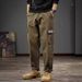 Men's Streetwear Cargo Pants Utility Loose Fit Straight Leg Multi-Pockets Casual Workwear_viptrois.com