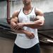 Men's Fitness Vest Slim-fit Tights T-shirt Splicing Contrasting Color I-shaped Back Slim-fit Bodybuilding Sleeveless Top Base_viptrois.com