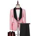 Men's Clothing New Jacquard Men's Suit Green Collar Single Button 3 Piece Suit Large Size Wedding Dress Specially_viptrois.com