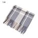 Unisex Cashmere red check double coloured checked tassel scarf for women with oversized scarf_viptrois.com
