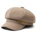 New Waffle Beret Women Korean Style Internet Celebrity Fashion Versatile Artist Octagonal Hat For Men_viptrois.com