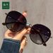P28119 Japanese And Korean Hot-Selling Sweet Round Frame For Women Mixed Batch Street Style High-End Dark Brown Tea_viptrois.com
