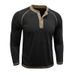 Men's Long Sleeved Round Neck T Shirts Foreign Trade Men's Bottoming Shirts Autumn And Winter Men's Henry T Shirts_viptrois.com