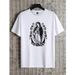 Manfinity Camiseta Manga Corta Casual Para Hombre Con Estampado De La Virgen María_viptrois.com
