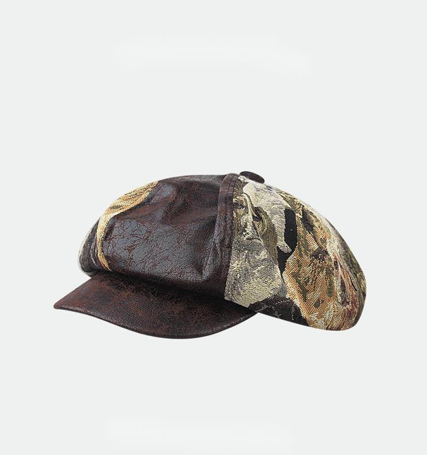 Artistic Puppy Patchwork Octagonal Women In Autumn Winter, Casual And Personalized Beret For Showing Off Face, Small_viptrois.com