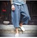 Loose, Large-sized Cotton And Linen 7-inch Pants, Trendy Chinese Style Men's Large Underpants, Fat Wide-leg Linen Casual Shorts For Summer_viptrois.com