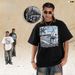 American High Street West Coast Print Short-sleeve For Men, Loose Fit Half-sleeve T-shirt_viptrois.com