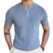 Summer New Knitwear Round Neck Short Sleeved Woolen T-shirt Men's SY0160_viptrois.com