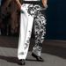 Men's Casual Cotton Blend Straight Leg Pants With 3D Print - Comfortable & Stylish For Everyday Wear_viptrois.com