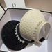 French Light Luxury Small Fragrant Wind Pearl Water Diamond Sunscreen Hollow Top Summer Outdoor Foldable Ice Silk UV_viptrois.com