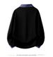 Men's Oversized Color-Block Polo Collar Sweatshirt – Casual Long Sleeve Pullover (M-8XL)_viptrois.com